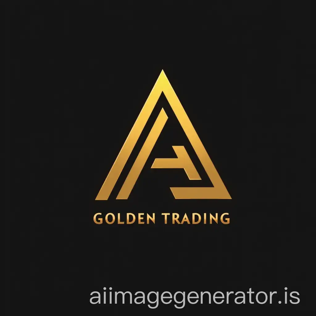 I want to design a logo for my company GOLDEN TRADING with the color gold and letter A