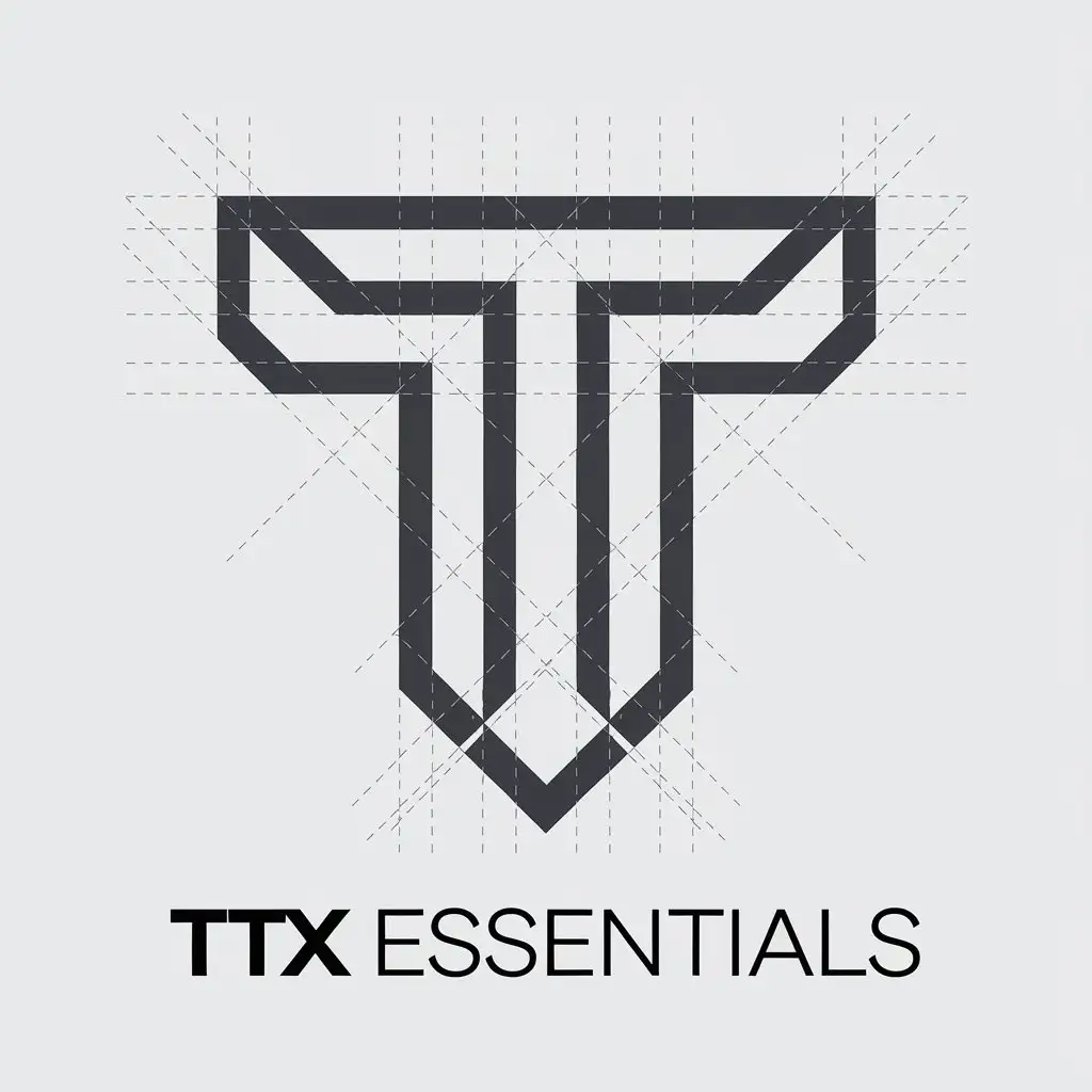 LOGO Design For TTX Essentials Abstract Symbol on Clear Background