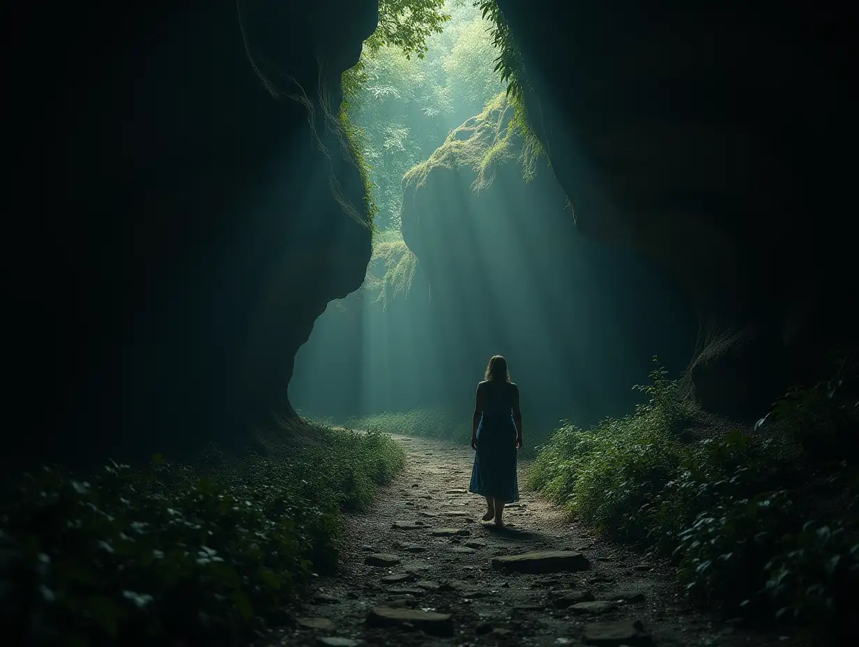 In the depths, where the earth folds and shadows breathe, lies the story of survival in the unyielding silence of nature. Here, where time stands still and paths wind into labyrinths of mystery, we discover courage that challenges understanding.
