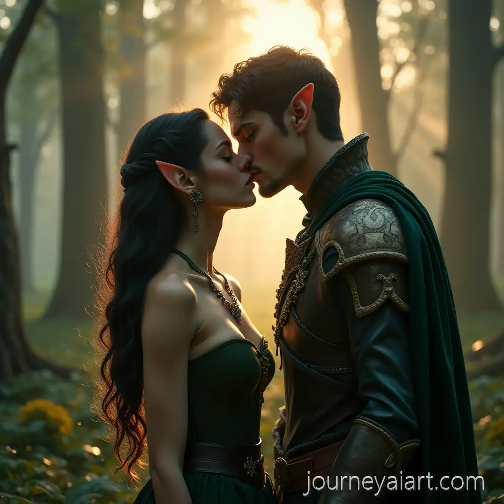 Elven-Lovers-in-Enchanted-Forest-at-Dawn-Romantic-Fantasy-Scene
