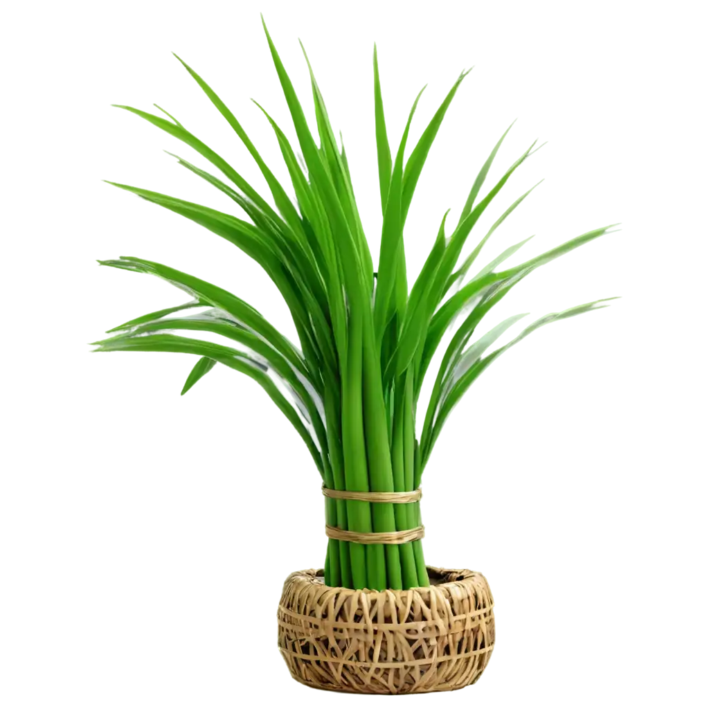 PNG-Image-of-Large-Green-Rattan-Plant-BambooLike-in-Cartoon-Style