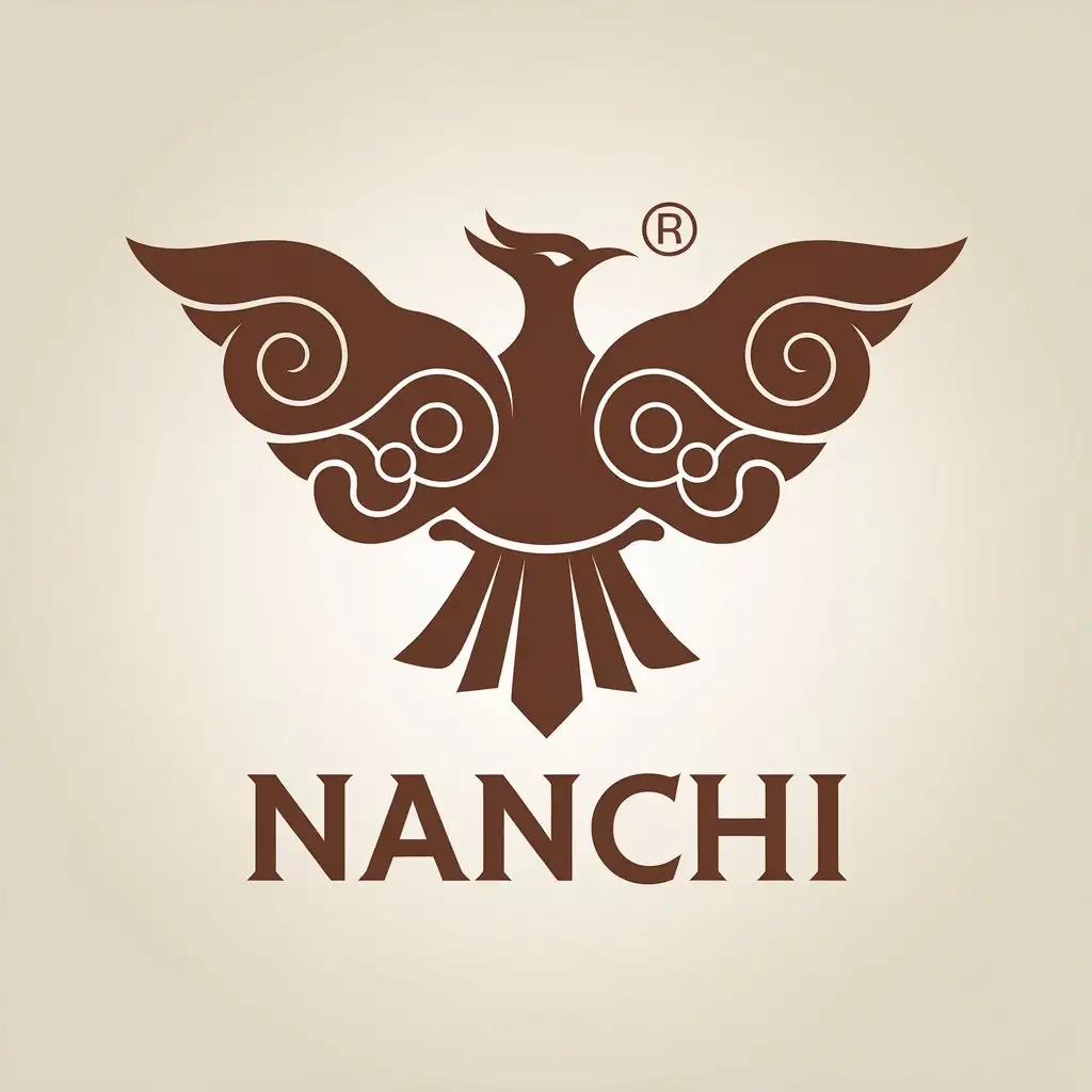 LOGO-Design-for-Nanchi-Mythical-Bird-and-Clouds-with-Ancient-Aesthetics