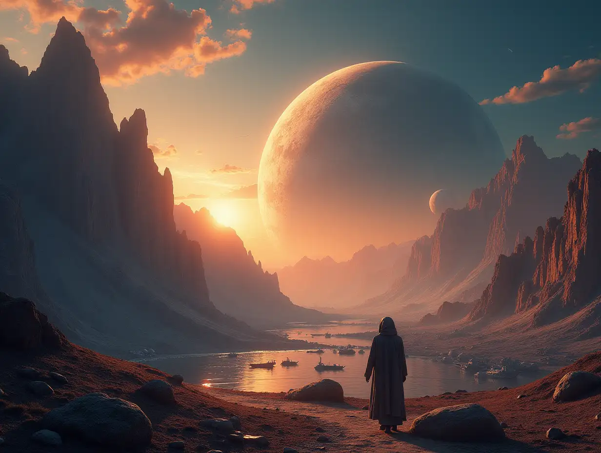 Create for me a photorealistic image on another planet