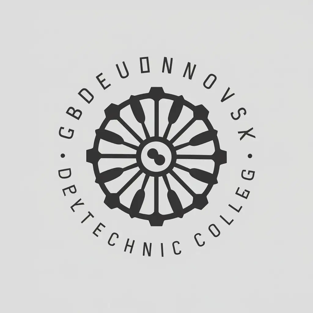 a vector logo design,with the text "GBPOU Budennovsk Polytechnic College", main symbol:Wheel,Moderate,be used in Technology industry,clear background