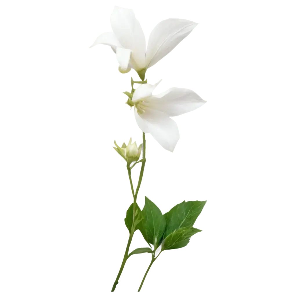 HighResolution-White-Bellflower-PNG-Image-for-Stunning-Visual-Appeal