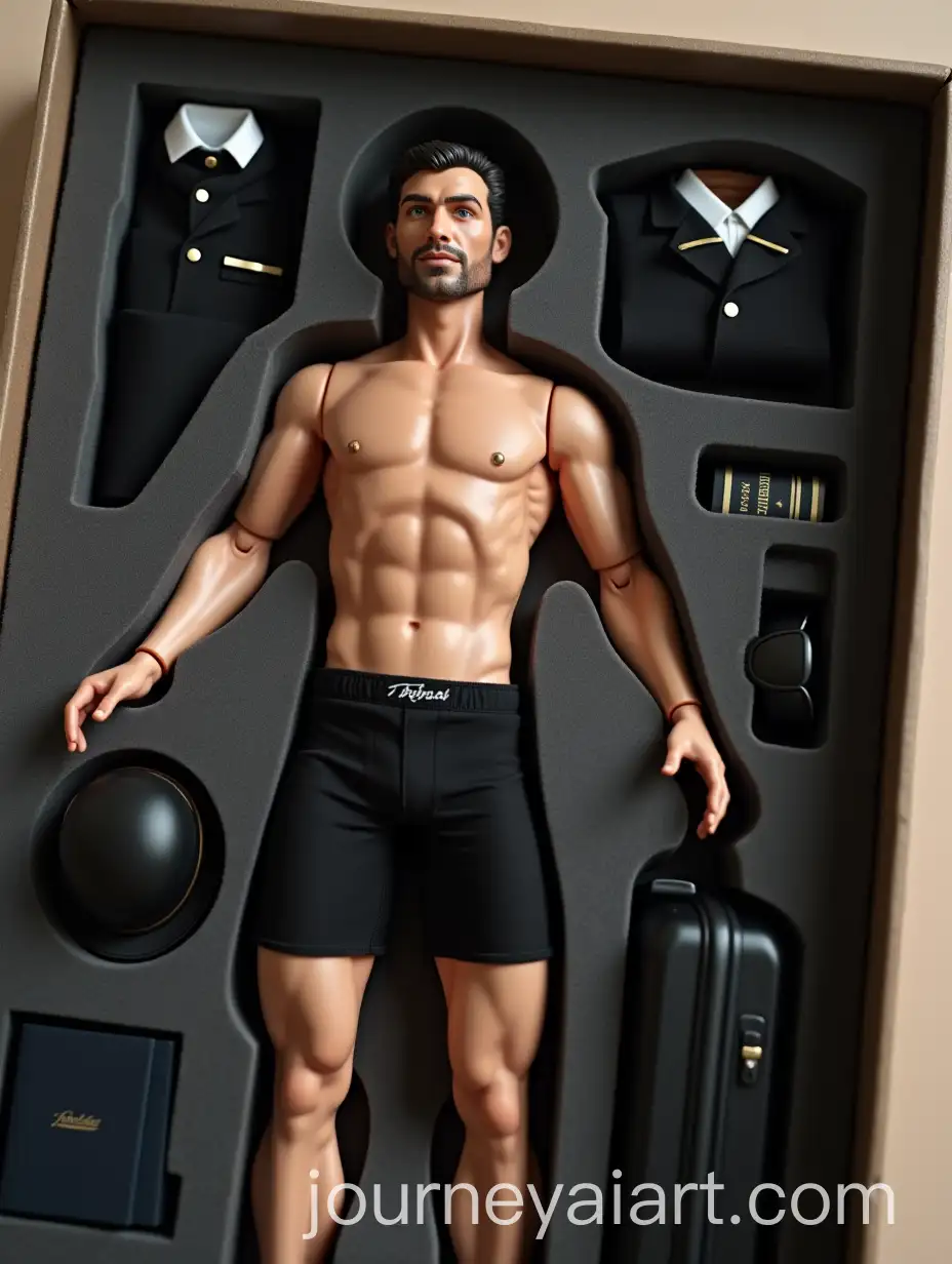 Luxury-Collectible-Pilot-Figure-with-Detailed-Accessories-Displayed-in-FoamLined-Box