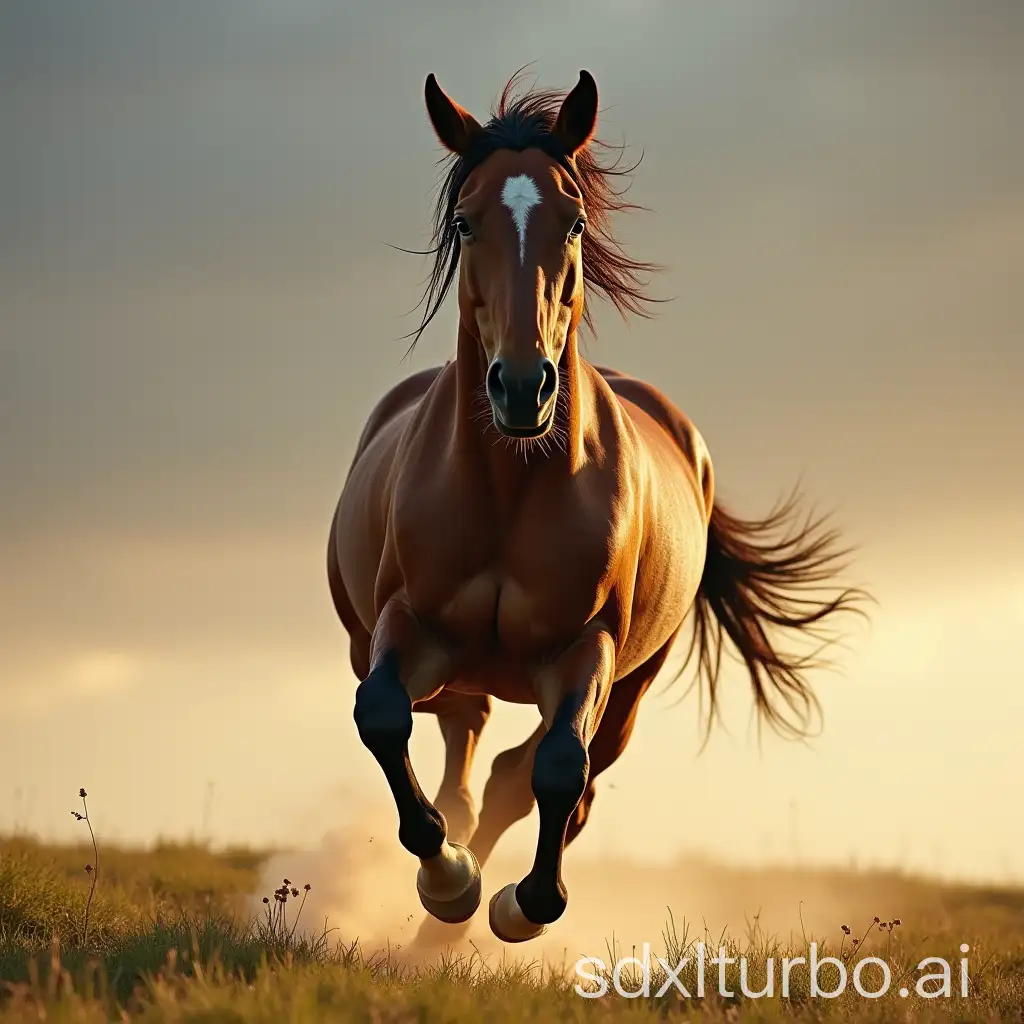 Majestic-Running-Horse-in-Motion-Across-the-Open-Field