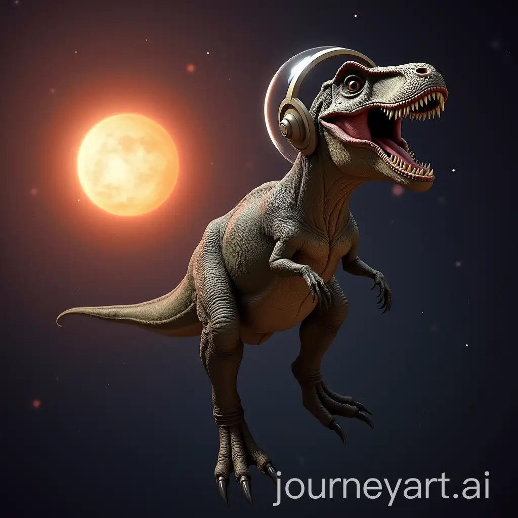 Dinosaur-Astronaut-Floating-in-Space-with-Neutron-Star-Background