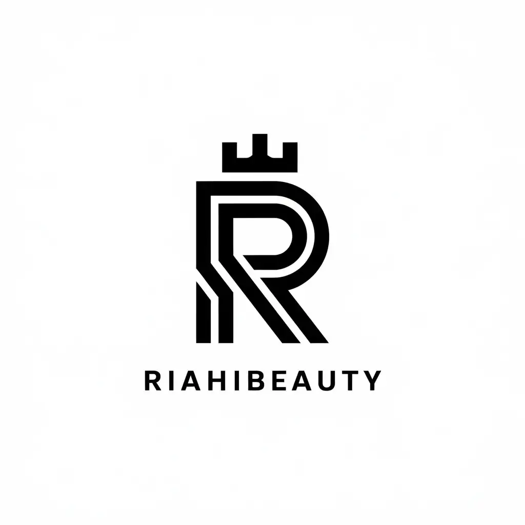 a vector logo design,with the text "Riahibeauty", main symbol:Riahibeauty,Moderate,be used in kazmetik industry,clear background