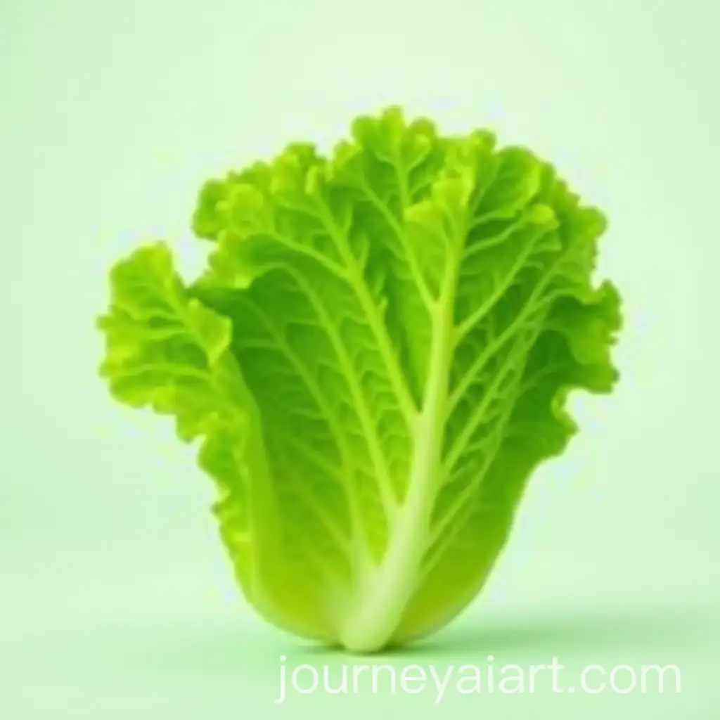 Macro-CloseUp-of-Salad-Lettuce-Leaf-Floating-in-MidAir
