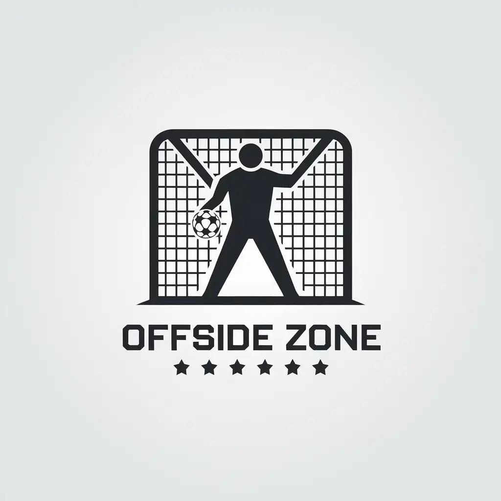 LOGO-Design-for-OFFSIDE-ZONE-Minimalistic-Goalkeeper-with-Ball-in-Sports-Fitness-Industry