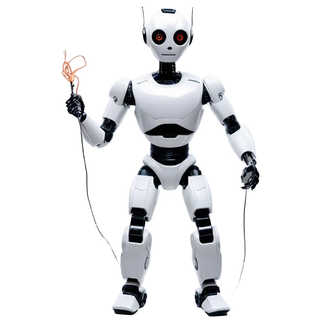 Robot-Holding-Broken-Electricity-Wire-PNG-HighQuality-Transparent-Image-for-Digital-Design