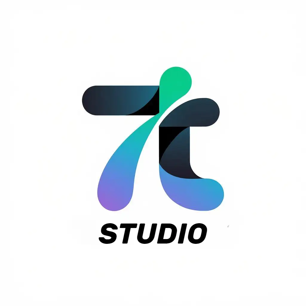 LOGO-Design-For-7t-Workstation-Gradient-Number-7-and-t-Symbol-in-Education-Industry