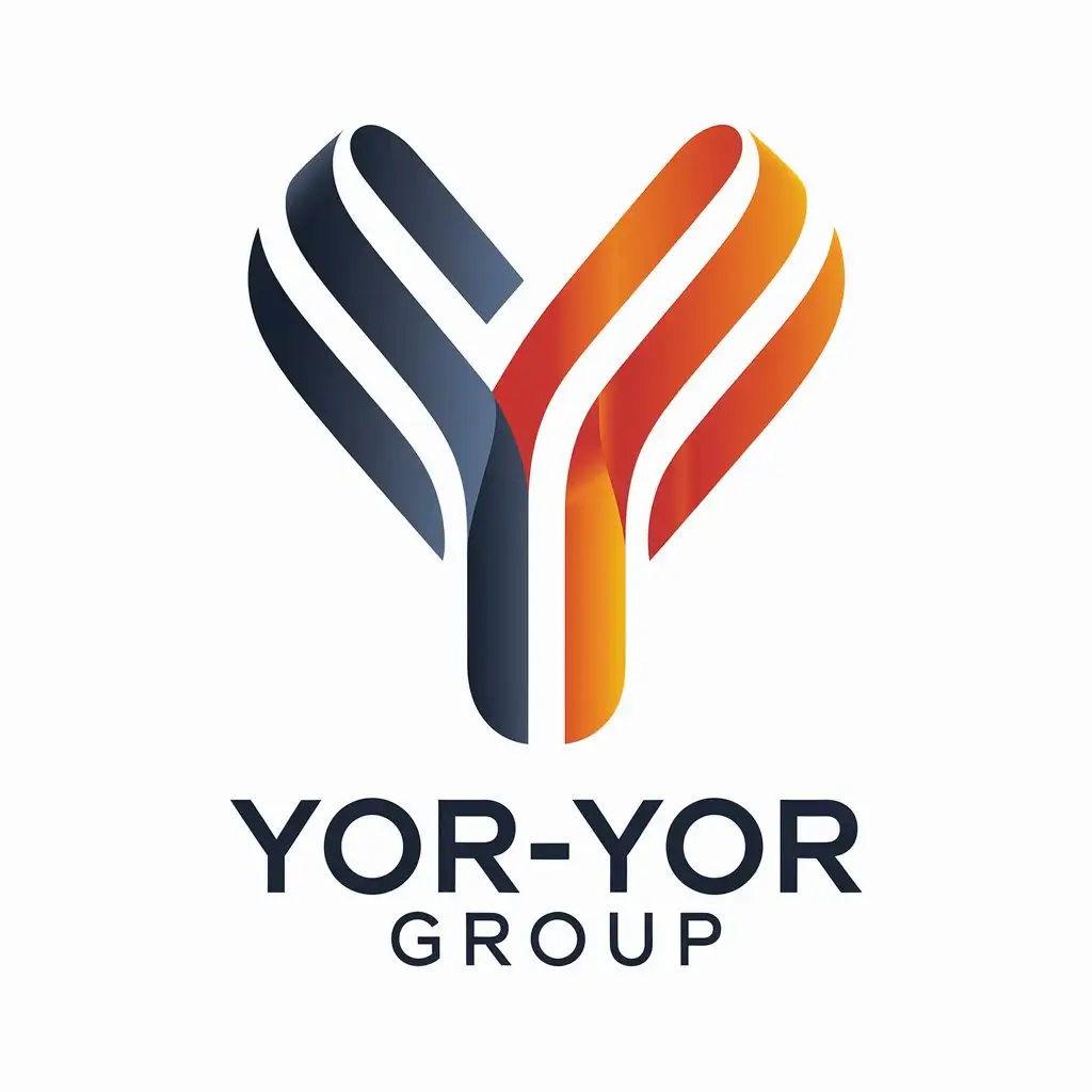 LOGO Design for YorYor Group Modern Creative Intertwined Y Letters with Bold Elegant Colors