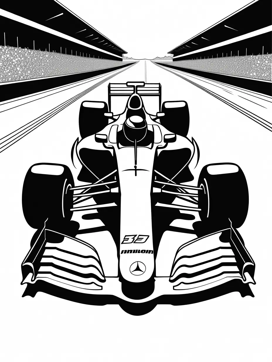 Formula-One-Car-Finishing-Line-Coloring-Page