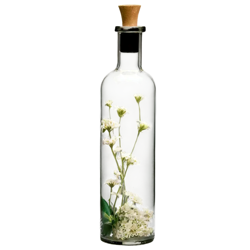 Exquisite-Lights-and-Flowers-in-Stylish-Bottle-PNG-Image