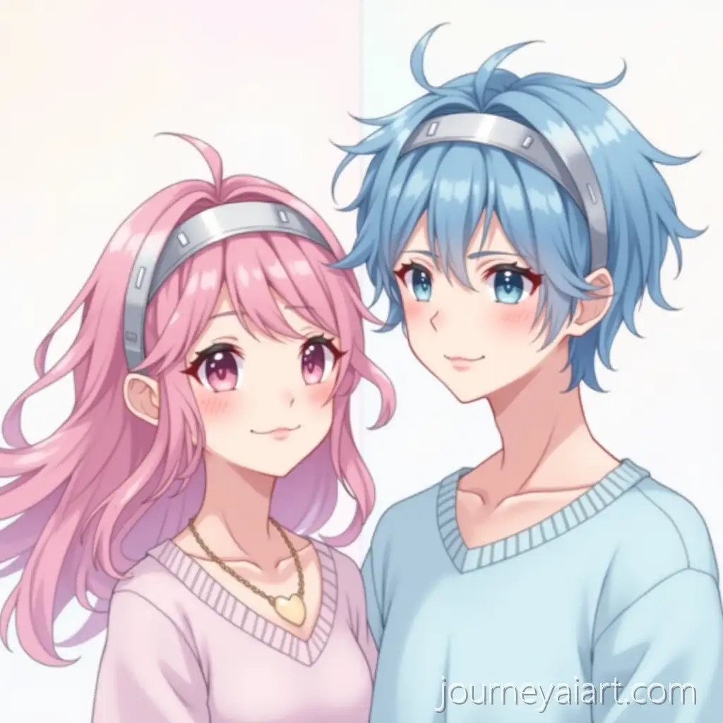 Anime-Portrait-ofPastel-hair-anime-portrait-Two-Characters-with-Pastel-Pink-and-Blue-Hair-Against-Soft-Gradient-Background
