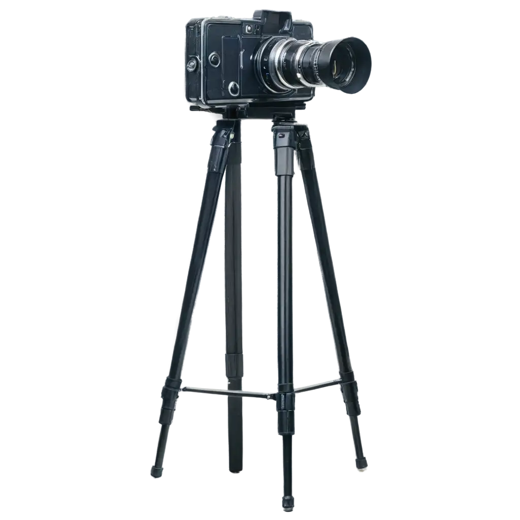 HighQuality-PNG-Image-of-a-Film-Camera-with-Tripod-for-Versatile-Use