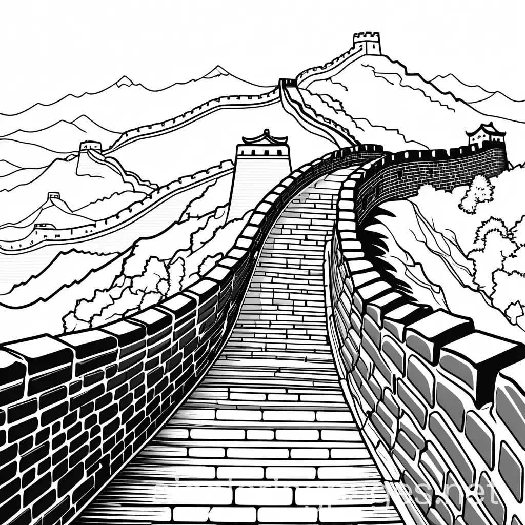 Great-Wall-of-China-Coloring-Page-for-Kids