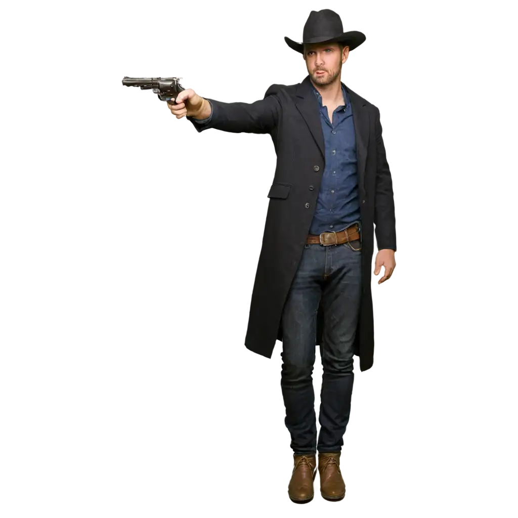 Angry-Cowboy-with-Revolver-PNG-HighQuality-Transparent-Image-for-Versatile-Use