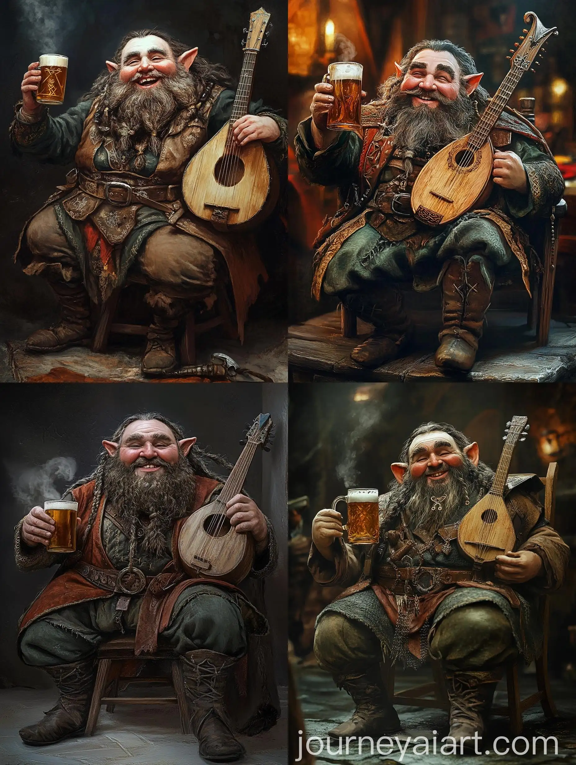 Chubby-Fantasy-Dwarf-Warrior-Enjoying-Beer-and-Music