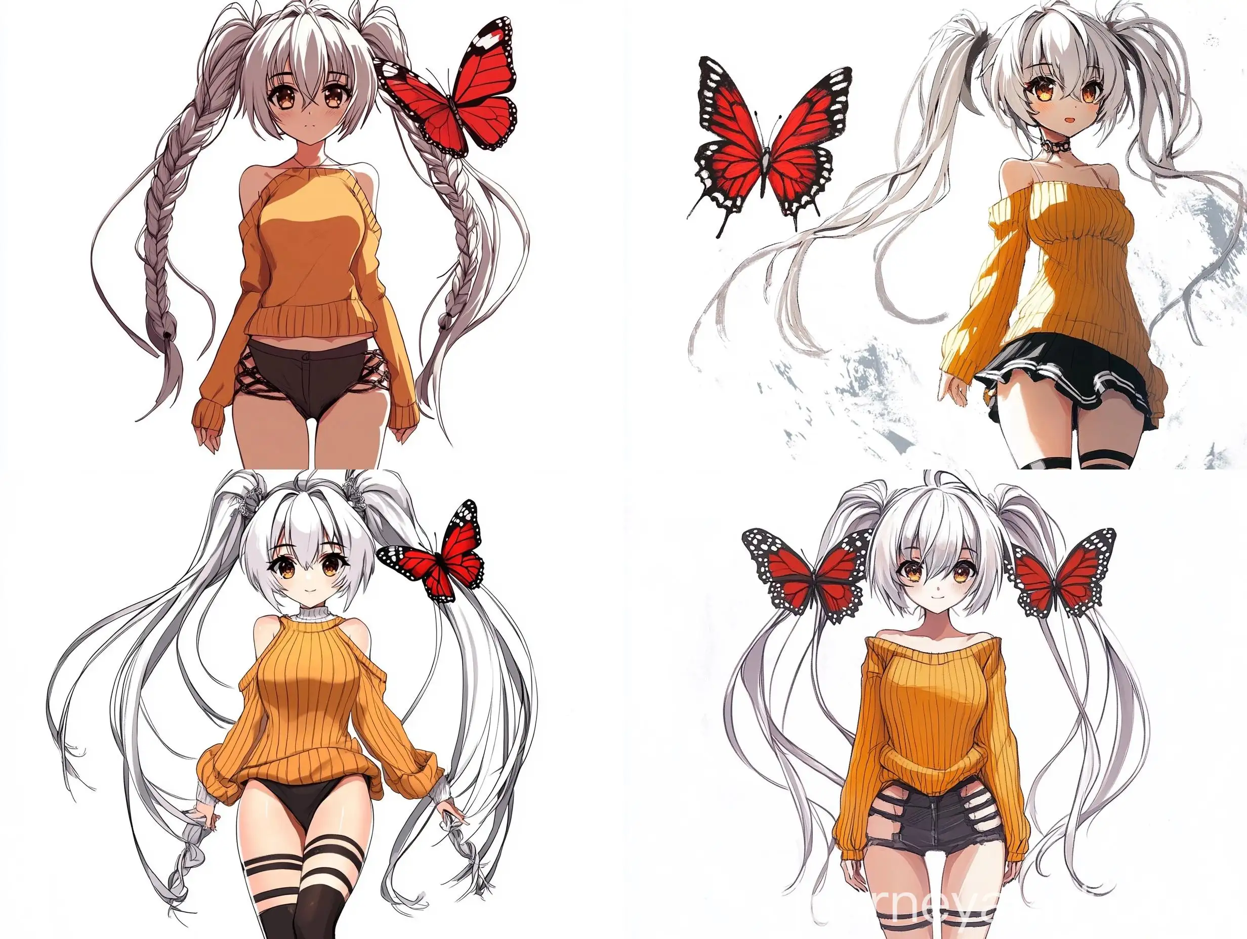Anime-Style-Girl-with-Red-Butterfly-in-Hair