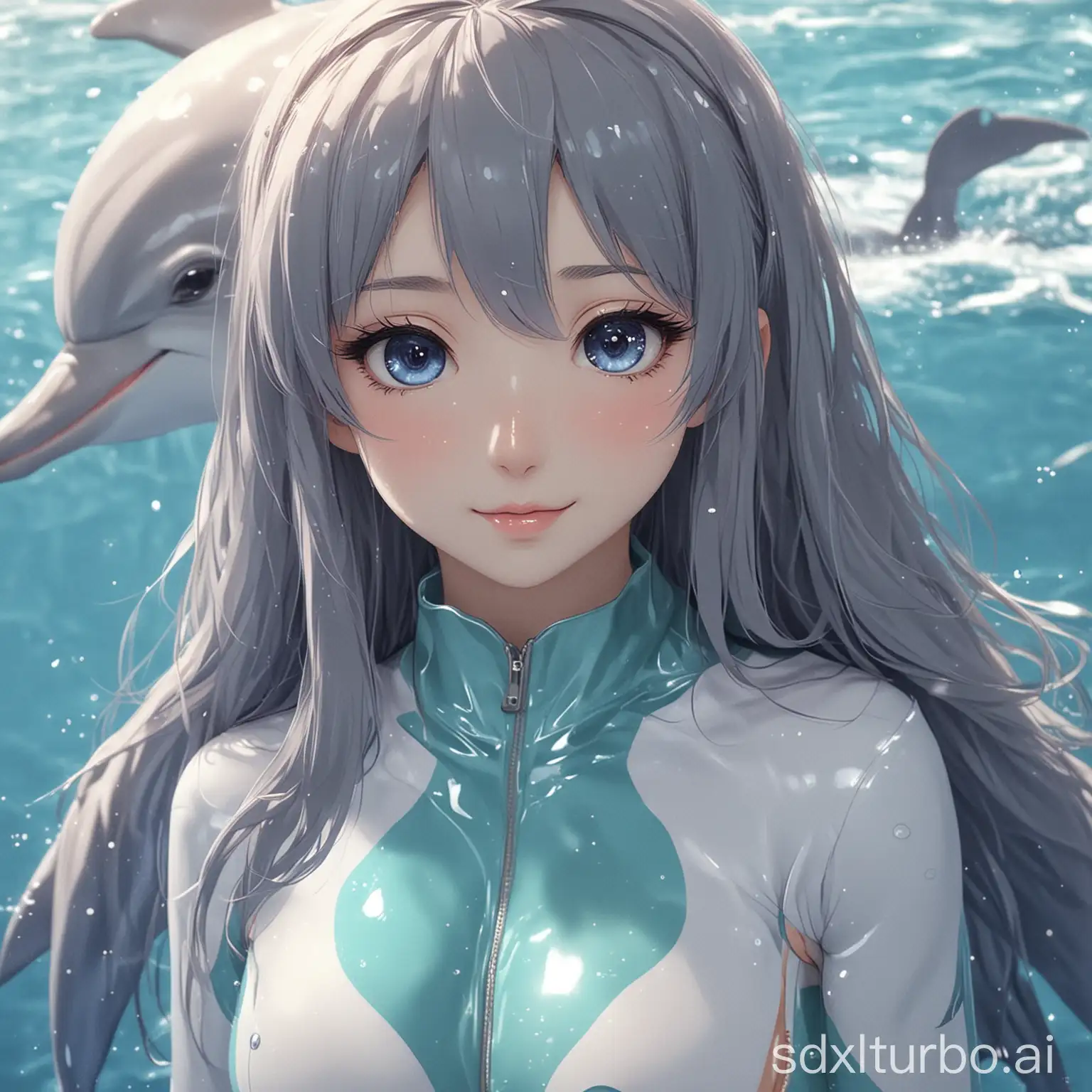 Anime-Girl-in-Dolphin-Suit-Cute-and-Playful-Character-Illustration