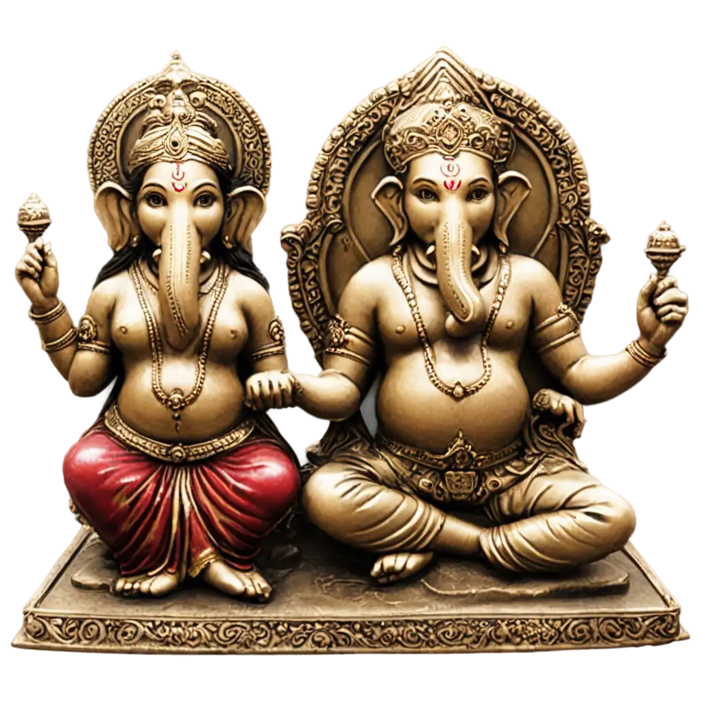 HighQuality-PNG-Image-of-Ganesh-with-Laxmi-God-for-Spiritual-Art-and-Decor