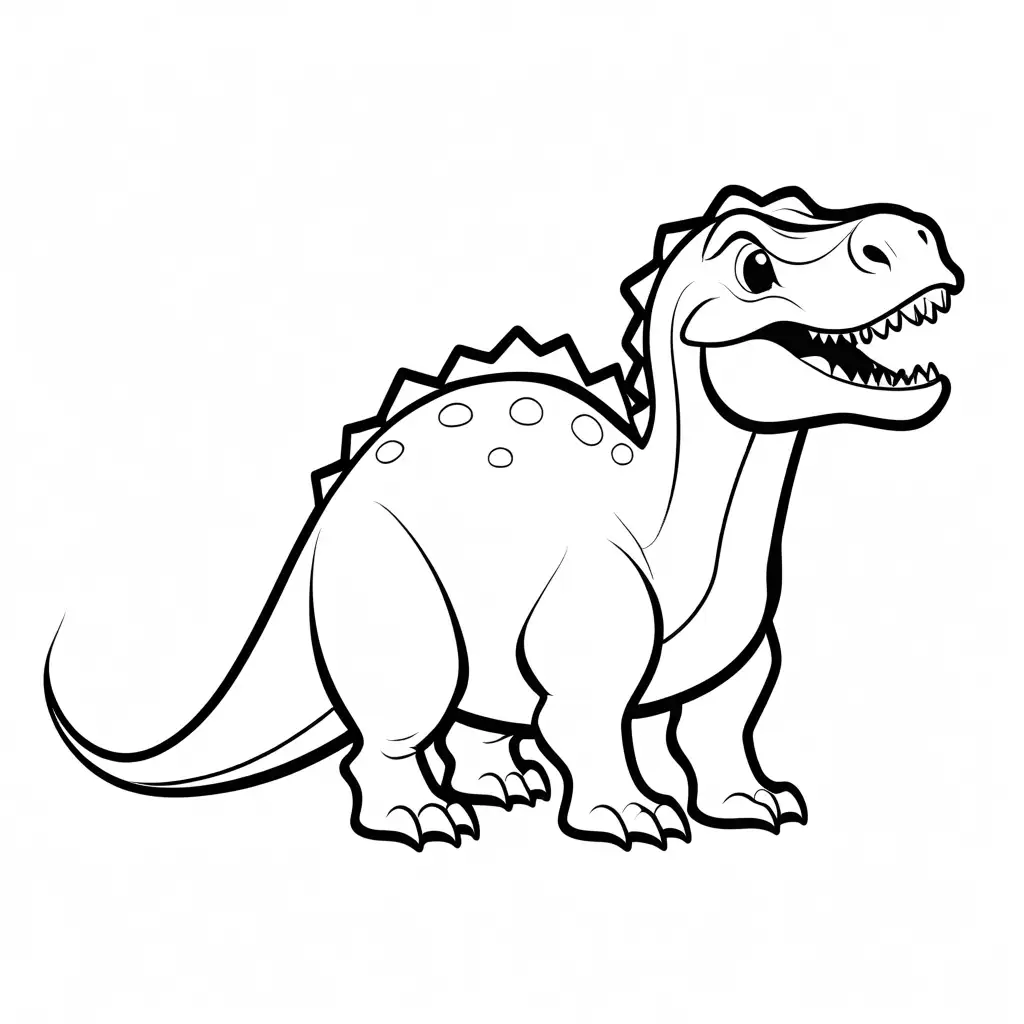 Dinosaur-Coloring-Page-for-Kids-Simple-Line-Art-on-White-Background