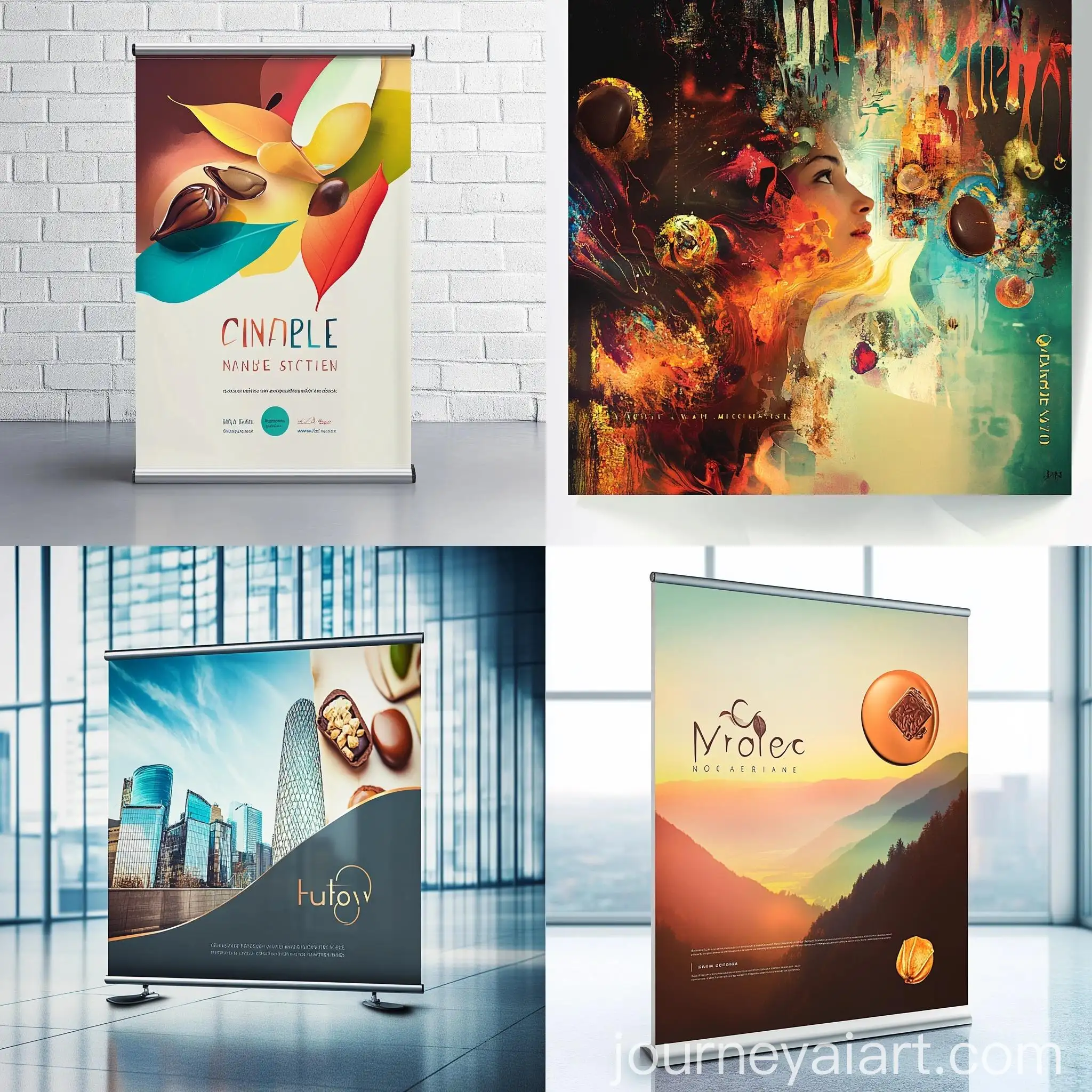 Colorful-Roll-Up-Banner-Design-for-Exhibition-with-Abstract-Art-and-Textured-Background