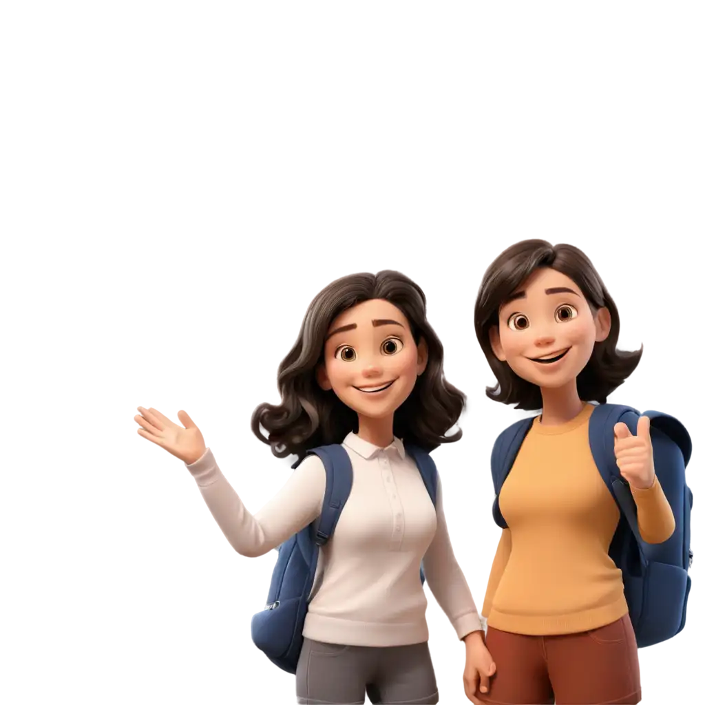 Animated-Teacher-and-Student-PNG-Image-Waving-Goodbye-Creative-Illustration