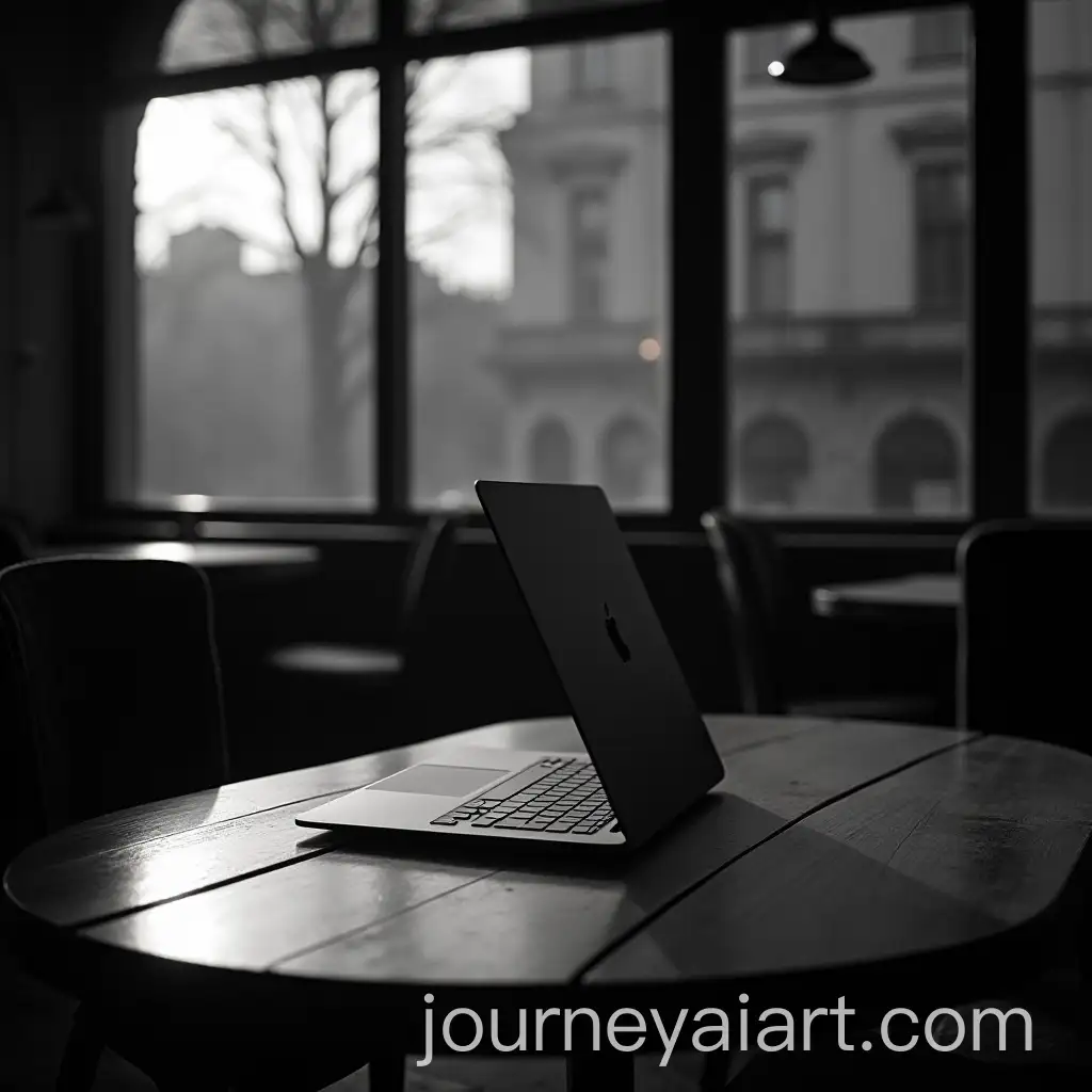 Cinematic-Black-and-White-Caf-Scene-with-MacAI-Image-Prompt-ExpansionBook-Pro-and-City-View