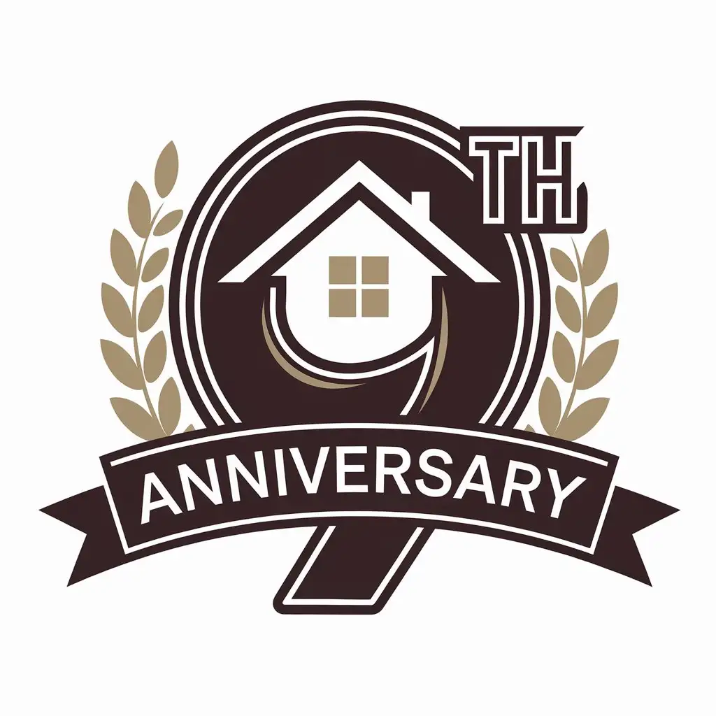 LOGO-Design-for-9th-Anniversary-House-in-Number-9-with-a-Moderate-Style