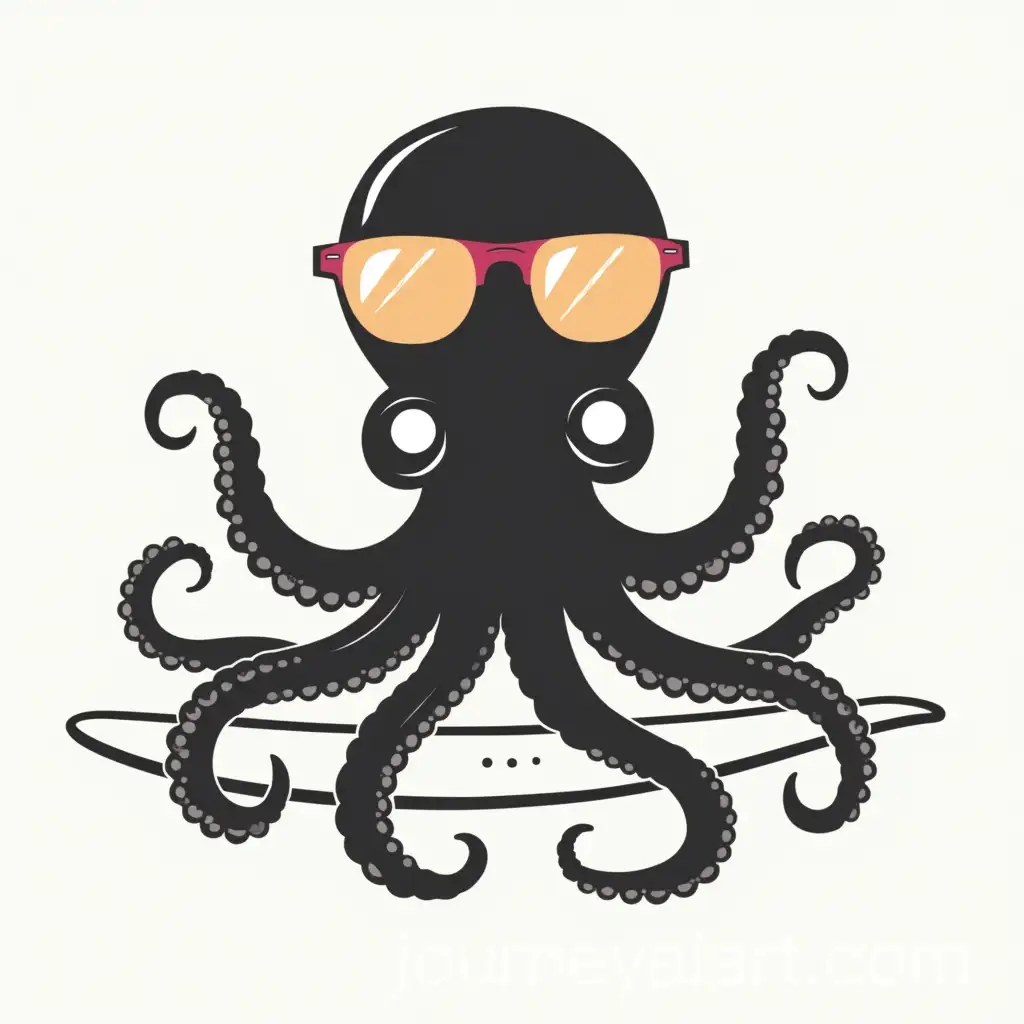 Modern-School-Supply-Logo-Featuring-an-Octopus-with-Sunglasses