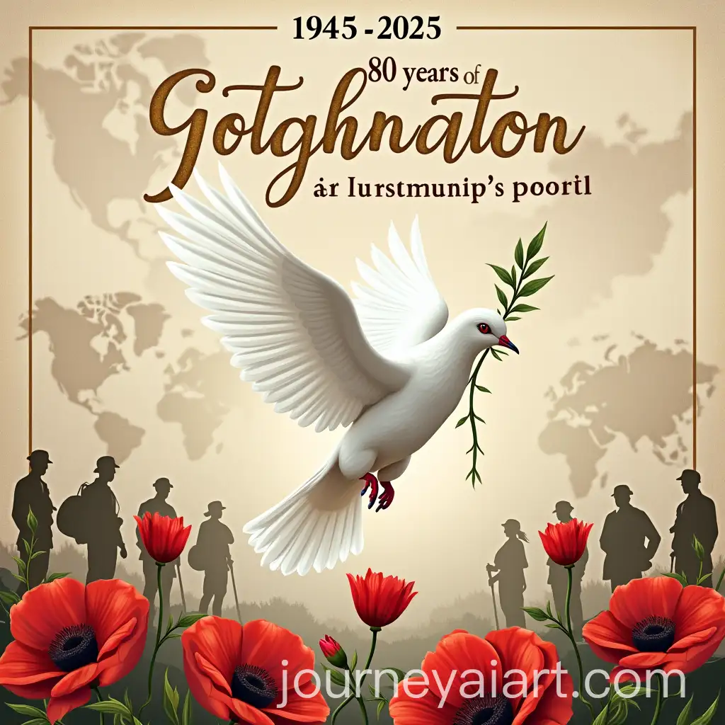 80th-Anniversary-of-World-War-II-Commemorative-Poster-with-Dove-and-Remembrance-Symbols
