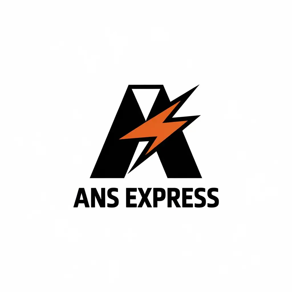 LOGO Design For Ans Express Modern Retail Logo with Clear Background