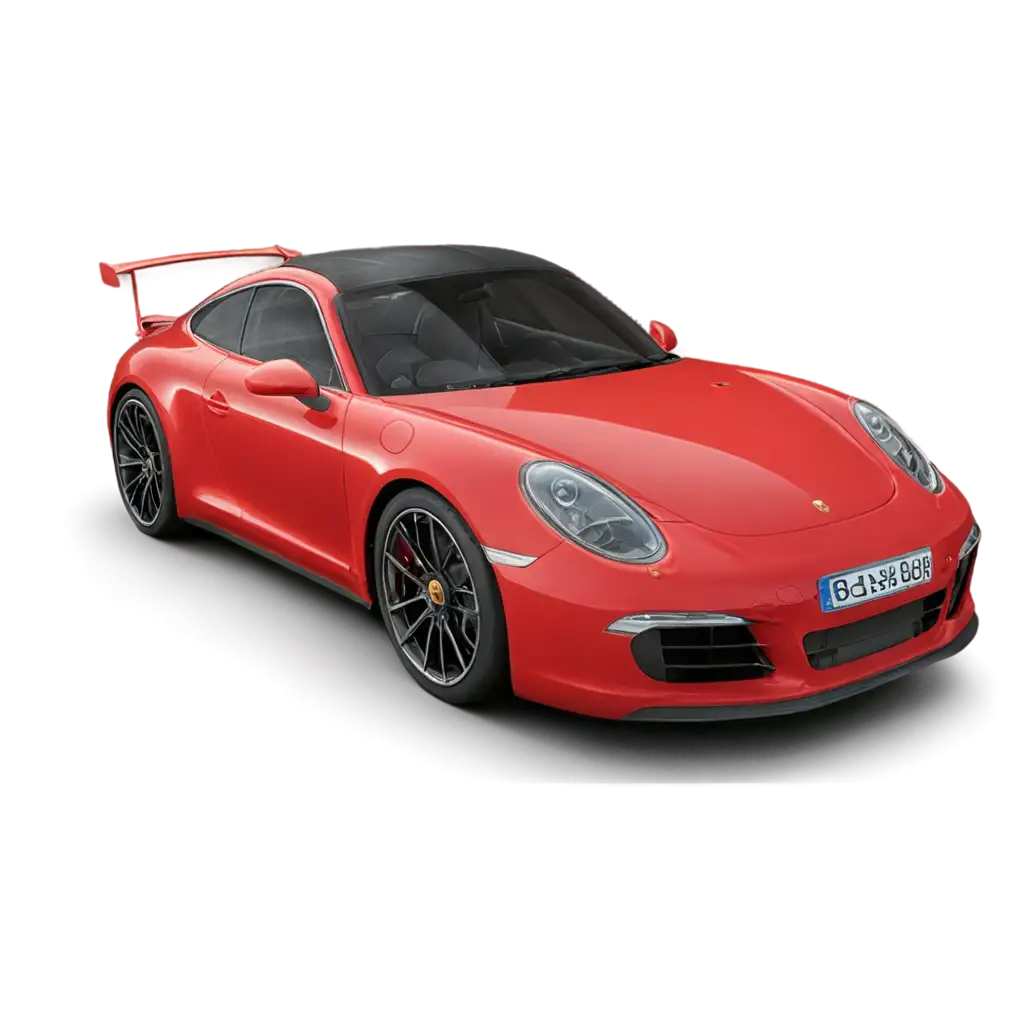 porsche car red 911 model