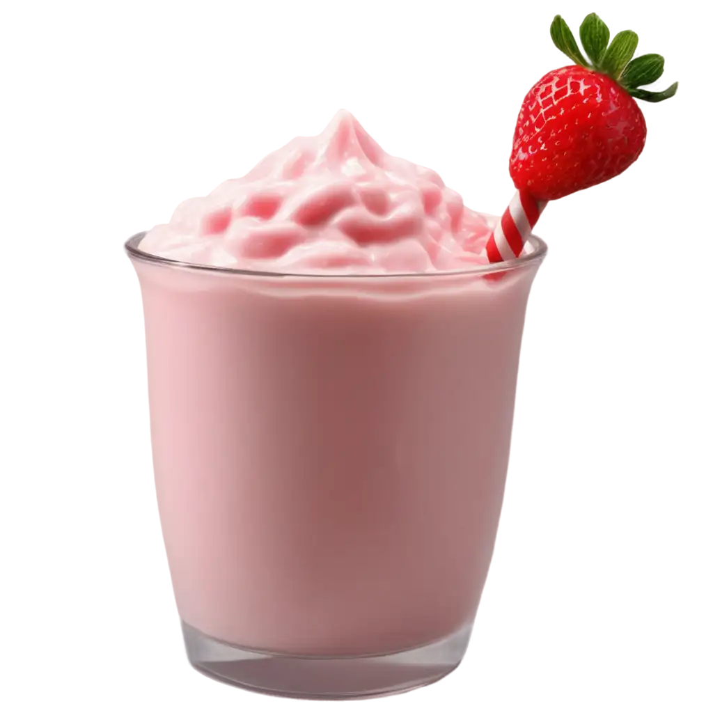 Realistic-Strawberry-Milkshake-PNG-HighQuality-Image-for-Various-Applications