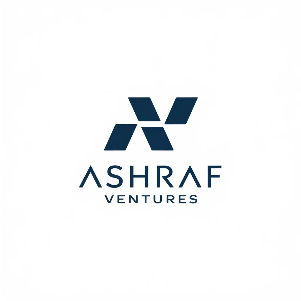 LOGO Design for Ashraf Ventures Minimalistic AV Symbol with Tommy HilfigerInspired Colors for Retail Industry