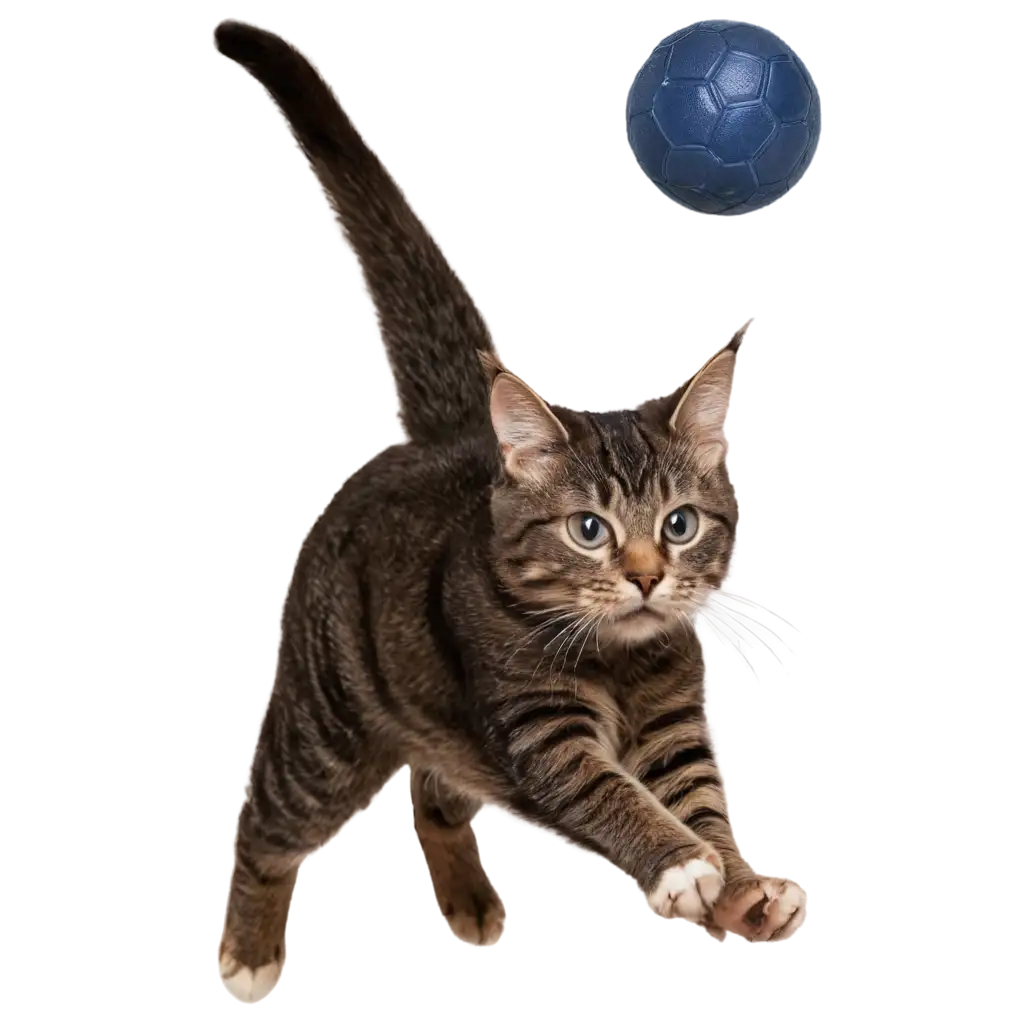 Cat-Jumping-with-Ball-PNG-Image-Playful-Feline-Moment-Captured-in-High-Quality