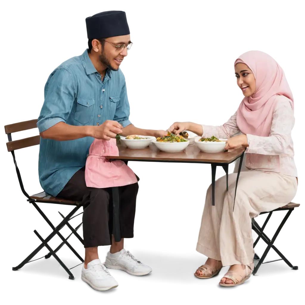 Indonesian-Muslim-Family-Breaking-Fast-Together-PNG-Image-Realistic-and-Natural-Representation