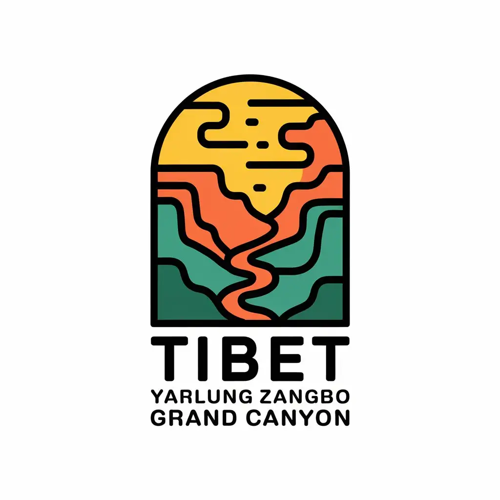 LOGO Design for Tibet Yarlung Zangbo Grand Canyon Adventure Nature with a Grand Canyon Symbol