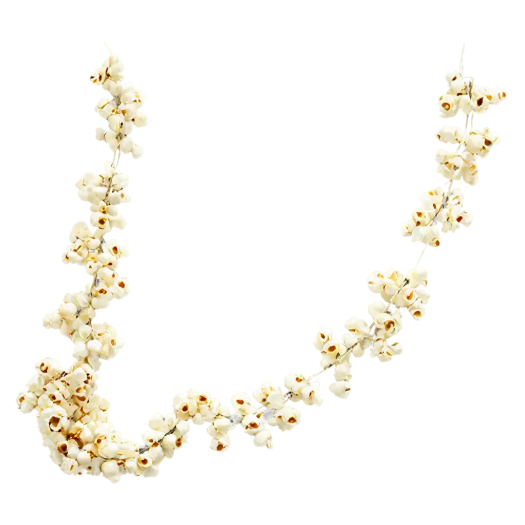 Popcorn-Garland-for-Christmas-Tree-Decoration-PNG-Image-HighQuality-Transparent-Background