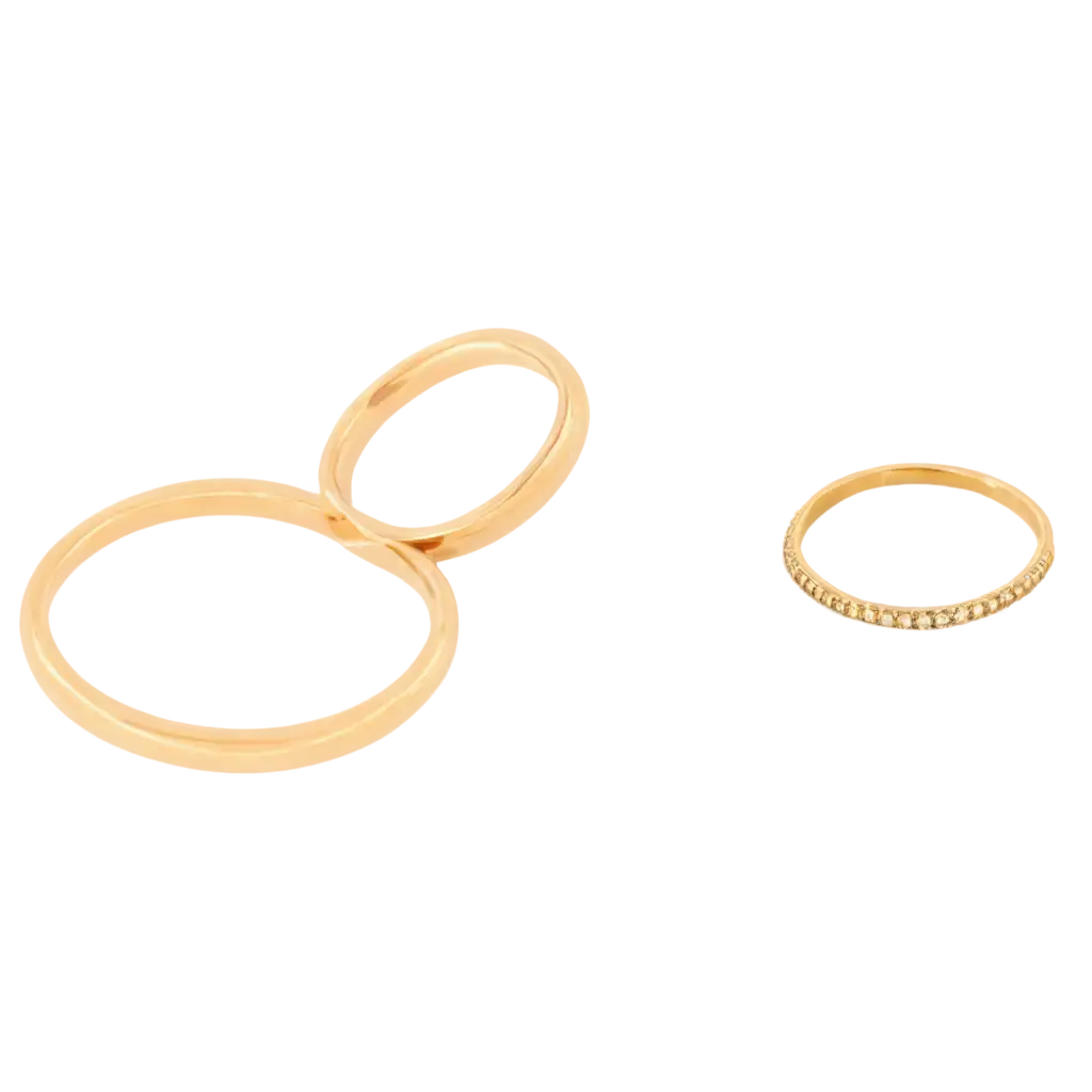 Two-Gold-Rings-PNG-Elegant-and-Timeless-Design-for-Digital-and-Print-Uses