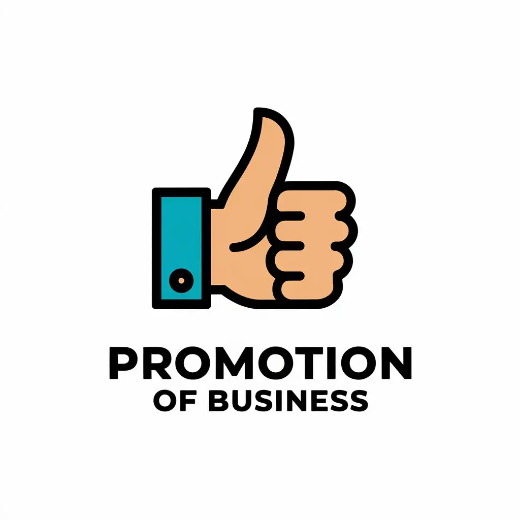 a vector logo design,with the text "Promotion of business", main symbol:Promotion business,Moderate,be used in Finance industry,clear background