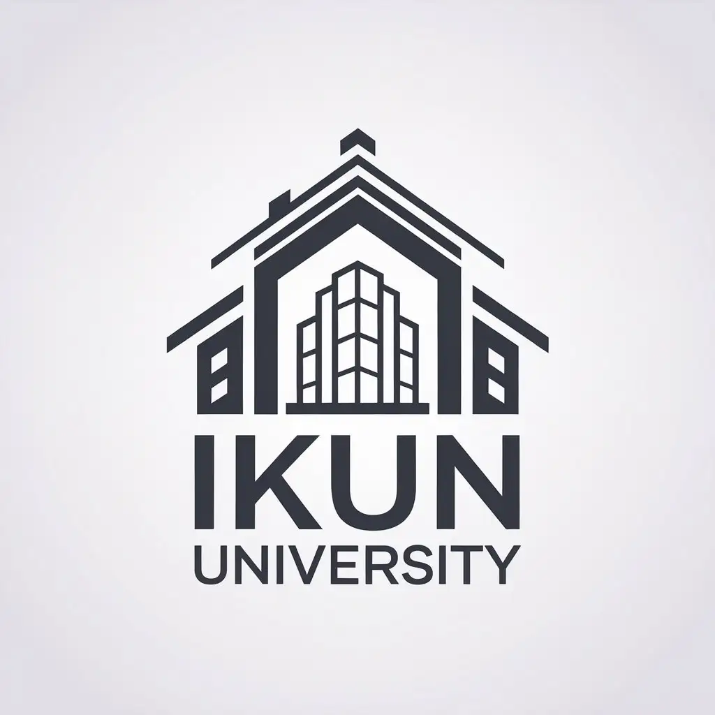 LOGO Design for IKUN University Minimalistic School Symbol for Education Industry