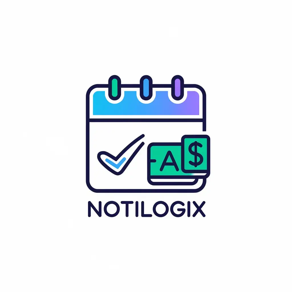 LOGO Design for NotiLogix Sleek Modern Task Management with Calendar Notes Finance and AI Elements