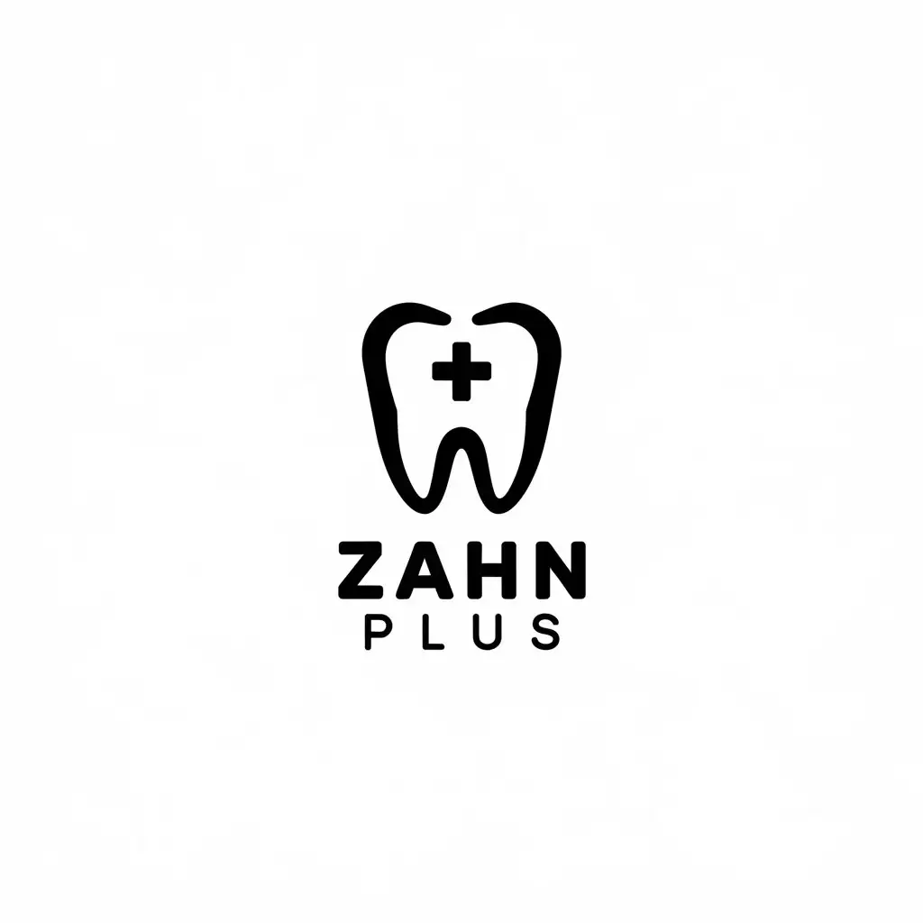 LOGO-Design-for-Zahn-Plus-Minimalistic-Symbol-for-Dental-Industry