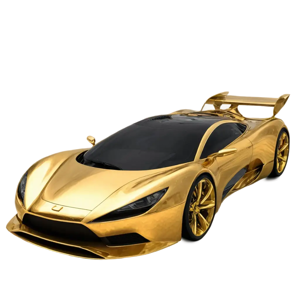 Golden-Futuristic-Car-PNG-HighQuality-Transparent-Design-for-Modern-Projects