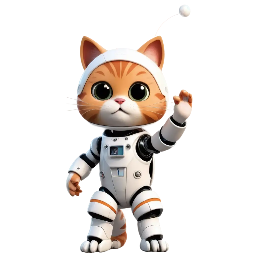 PNG-Animation-Cat-Robot-Astronaut-in-Cosmic-Exploration